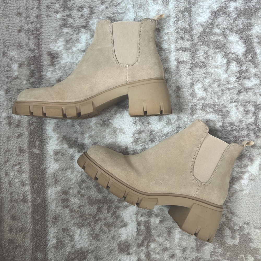 Suede Chelsea boots, tan suede boots